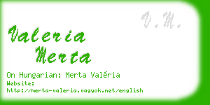 valeria merta business card